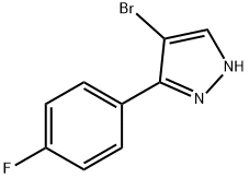4-BROMO-5-(4-FLUOROPHENYL)-1(2)H-PYRAZOLE 结构式