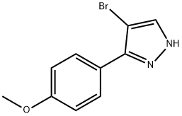 4-BROMO-5-(4-METHOXYPHENYL)PYRAZOLE 结构式