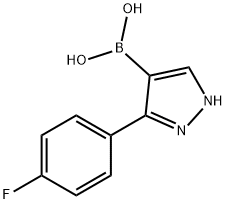 [3-(4-FLUOROPHENYL)-1H-PYRAZOL-4-YL]BORONIC ACID 结构式