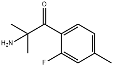 1-Propanone,  2-amino-1-(2-fluoro-4-methylphenyl)-2-methyl- 结构式