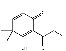 2,5-Cyclohexadien-1-one, 2-(fluoroacetyl)-3-hydroxy-4,4,6-trimethyl- (9CI) 结构式