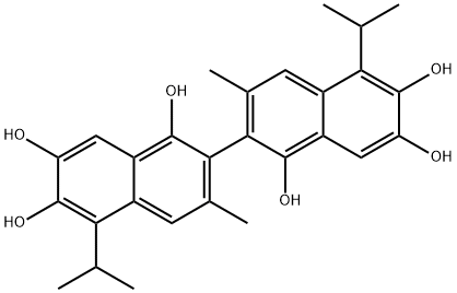 5,5-二异丙基-3,3-二甲基-[2,2-BI萘]-1,1,6,6,7,7-己醇 结构式