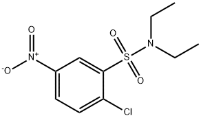 2-氯-N,N-二乙基-5-硝基苯磺酰胺 结构式