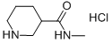 N-甲基-3-哌啶甲酰胺 结构式