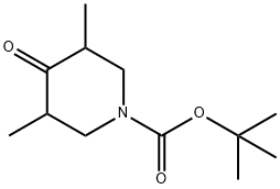 3,5-二甲基-4-氧代哌啶-1-羧酸叔丁酯 结构式