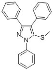 5-甲基硫代-1,3,4-三苯基-1H-吡唑 结构式