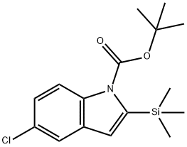 1-BOC-5-CHLORO-2-TRIMETHYLSILANYL-INDOLE 结构式