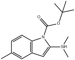 1-BOC-2-DIMETHYLSILANYL-5-METHYL-INDOLE 结构式