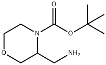3-氨甲基-吗啉-4-碳酸叔丁酯 结构式