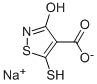 2,3-二氢-5-巯基-3-氧代-4-异噻唑甲酸钠盐 结构式