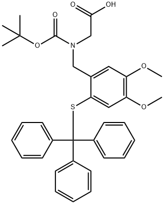 BOC-(DMMB(TRT))GLY-OH 结构式