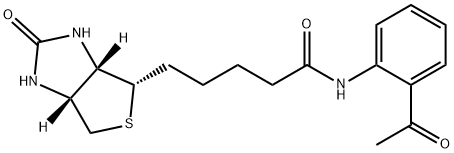 1H-Thieno[3,4-d]iMidazole-4-pentanaMide, N-(2-acetylphenyl)hexahydro-2-oxo-, (3aS,4S,6aR)- 结构式