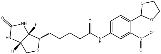 1H-Thieno[3,4-d]iMidazole-4-pentanaMide, N-[4-(1,3-dioxolan-2-yl)-3-nitrophenyl]hexahydro-2-oxo-, (3aS,4S,6aR)- 结构式