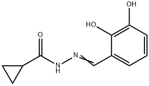 Cyclopropanecarboxylic acid, [(2,3-dihydroxyphenyl)methylene]hydrazide (9CI) 结构式