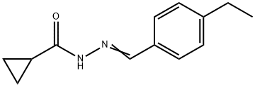 Cyclopropanecarboxylic acid, [(4-ethylphenyl)methylene]hydrazide (9CI) 结构式