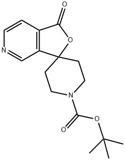 Spiro[furo[3,4-c]pyridine-3(1H),4'-piperidine]-1'-carboxylic acid, 1-oxo-, 1,1-dimethylethyl ester 结构式