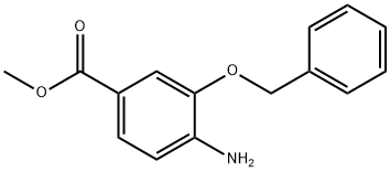 3-苄氧基-4-氨基苯甲酸甲酯 结构式