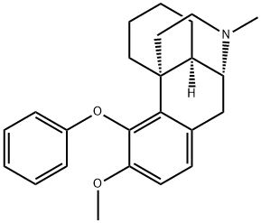 3-Methoxy-17-methyl-4-phenoxymorphinan 结构式