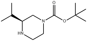 (S)-1-BOC-3-异丙基哌嗪 结构式