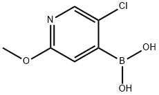 5-氯-2-甲氧基-4-吡啶硼酸 结构式