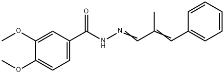3,4-dimethoxy-N'-(2-methyl-3-phenyl-2-propenylidene)benzohydrazide 结构式