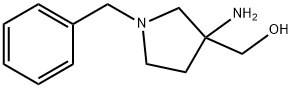 1-苄基3-羟甲基-3-氨基吡咯烷 结构式