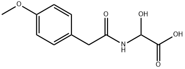 Acetic  acid,  hydroxy[[(4-methoxyphenyl)acetyl]amino]-  (9CI) 结构式