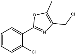 4-(氯甲基)-2-(2-氯苯基)-5-甲基恶唑 结构式