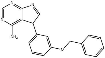 5-(3-(benzyloxy)phenyl)-5H-pyrrolo[2,3-d]pyrimidin-4-amine 结构式