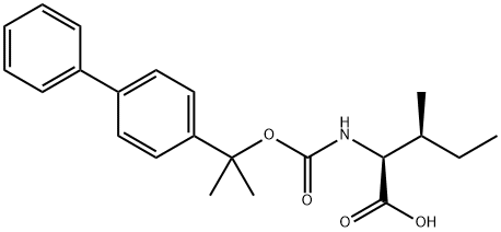 N-[(1-[1,1'-biphenyl]-4-yl-1-methylethoxy)carbonyl]-L-isoleucine 结构式