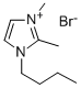1-丁基-2,3-二甲基溴化咪唑 结构式