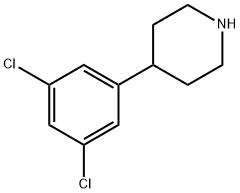 4-(3,5-二氯苯基)哌啶 结构式