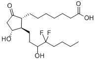 (11ALPHA)-16,16-二氟-11,15-二羟基-9-氧代-前列烷-1-酸 结构式