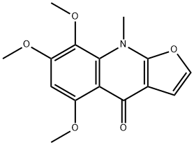 5,7,8-Trimethoxy-9-methylfuro[2,3-b]quinolin-4(9H)-one 结构式