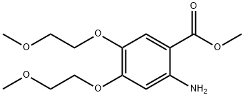 4,5-二(2-甲氧基乙氧基)-2-氨基苯甲酸甲酯 结构式