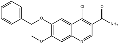 6-(Benzyloxy)-4-chloro-7-methoxyquinoline-3-carboxamide 结构式
