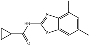 Cyclopropanecarboxamide, N-(4,6-dimethyl-2-benzothiazolyl)- (9CI) 结构式