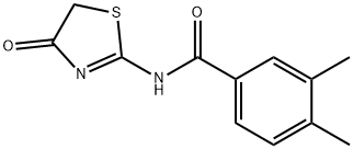 Benzamide, N-(4,5-dihydro-4-oxo-2-thiazolyl)-3,4-dimethyl- (9CI) 结构式