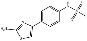 N-[4-(2-氨基-4-噻唑基)苯基]甲磺酰胺 结构式