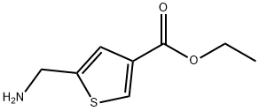 5-AMINOMETHYL-THIOPHENE-3-CARBOXYLIC ACID ETHYL ESTER 结构式