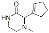 Piperazinone, 3-(1-cyclopenten-1-yl)-4-methyl- (9CI) 结构式