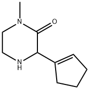 Piperazinone, 3-(1-cyclopenten-1-yl)-1-methyl- (9CI) 结构式