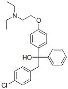 2-(4-chlorophenyl)-1-[4-(2-diethylaminoethoxy)phenyl]-1-phenyl-ethanol 结构式