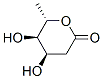 L-ribo-Hexonic acid, 2,6-dideoxy-, delta-lactone (9CI) 结构式