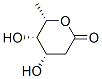 L-lyxo-Hexonic acid, 2,6-dideoxy-, delta-lactone (9CI) 结构式