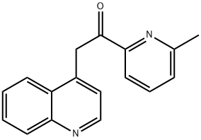 1-(6-甲基吡啶)-2-喹啉-4-乙酮 结构式