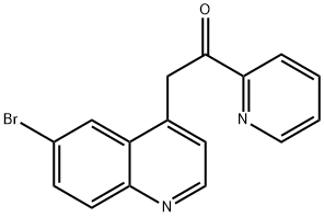 2-(6-溴喹啉-4-基)-1-(吡啶-2-基)乙酮 结构式