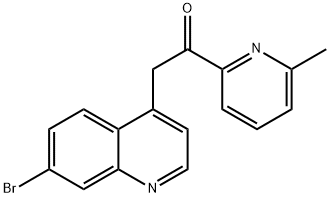 Ethanone, 2-(7-broMo-4-quinolinyl)-1-(6-Methyl-2-pyridinyl)- 结构式