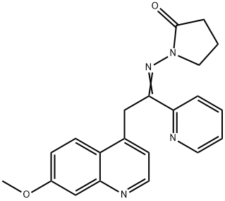 2-Pyrrolidinone, 1-[[2-(7-Methoxy-4-quinolinyl)-1-(2-pyridinyl)ethylidene]aMino]- 结构式