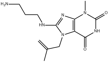 8-(3-氨基丙胺基)-3-甲基-7-(2-甲基)-1H-嘌呤-2,6(3H,7H)-二酮 结构式